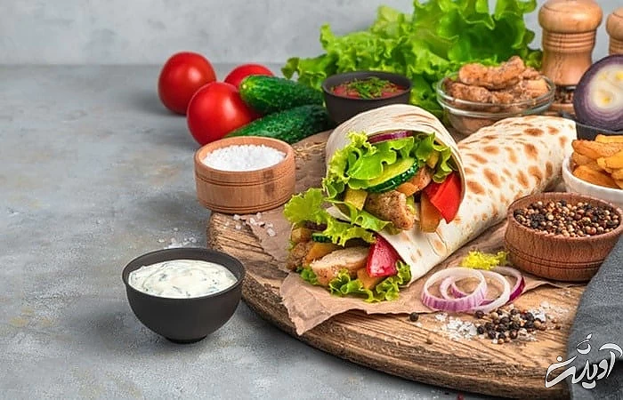 دستور پخت شاورمای مرغ شاورمای مرغ با نان پیتا